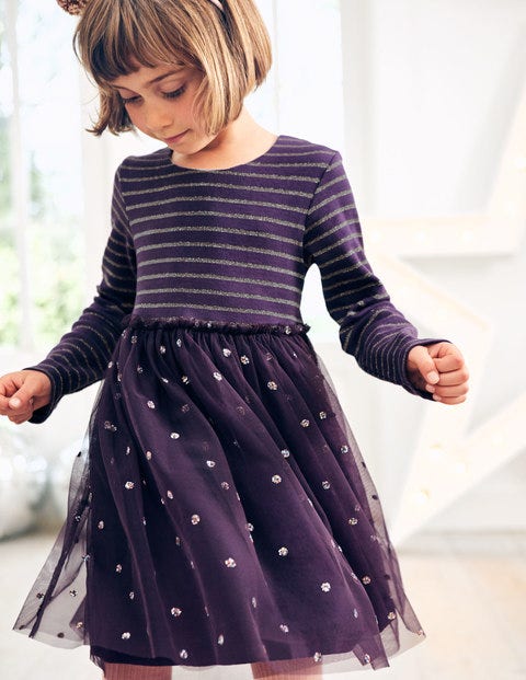 Sparkly Spot Party Dress - Winter Purple Sparkly Spot Party Dress - Winter Purple