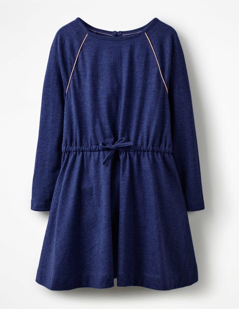 Tie-Waist Jersey Swing Dress - School Navy Tie-Waist Jersey Swing Dress - School Navy