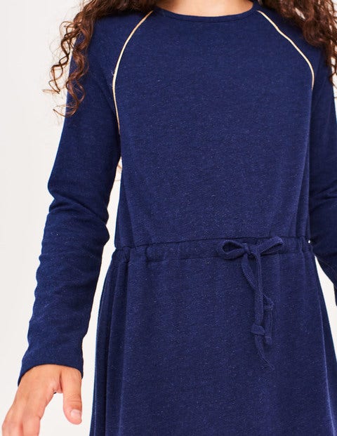 Tie-Waist Jersey Swing Dress - School Navy Tie-Waist Jersey Swing Dress - School Navy