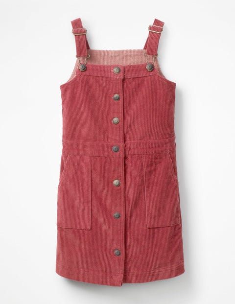 Jumbo Cord Pinafore Dress - Bramble Red Jumbo Cord Pinafore Dress - Bramble Red