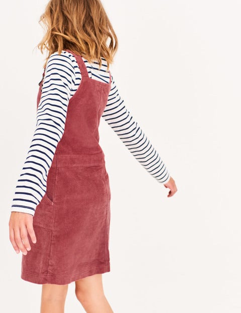 Jumbo Cord Pinafore Dress - Bramble Red Jumbo Cord Pinafore Dress - Bramble Red