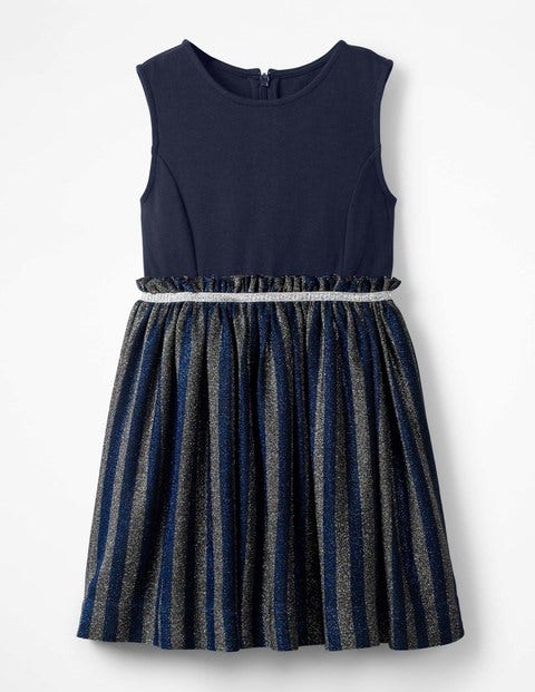 Lurex Stripe Party Dress - Cobalt Blue Lurex Stripe Party Dress - Cobalt Blue