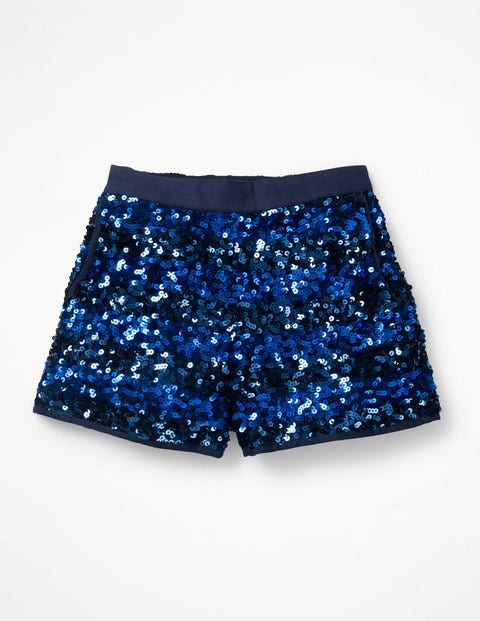 Sequin Shorts - Cobalt Blue Sequin Stripe Sequin Shorts - Cobalt Blue Sequin Stripe