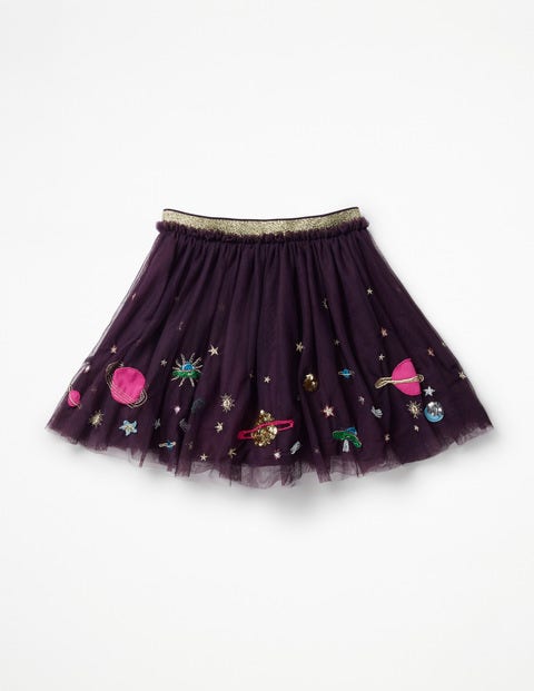 Appliqué Tulle Skirt - Winter Purple Galaxy Appliqué Tulle Skirt - Winter Purple Galaxy