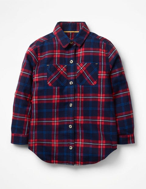 Check Shirt - School Navy/Poppy Red Check Check Shirt - School Navy/Poppy Red Check