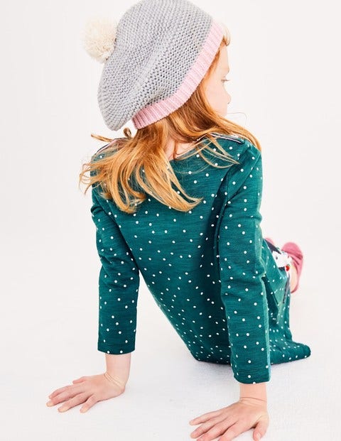 Spotty Animal Appliqué Dress - Drake Green Penguin Spotty Animal Appliqué Dress - Drake Green Penguin