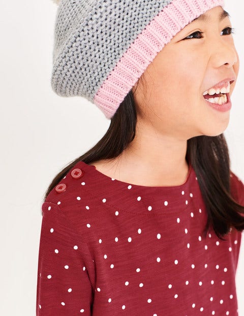 Spotty Animal Appliqué Dress - Bramble Red Rabbit Spotty Animal Appliqué Dress - Bramble Red Rabbit