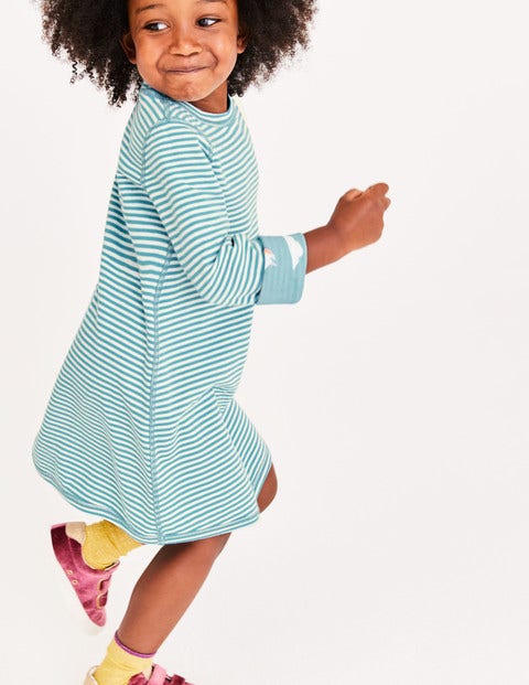 Reversible Jersey Dress - Blue Rainbow Unicorns Reversible Jersey Dress - Blue Rainbow Unicorns