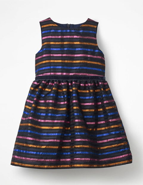 Organzakleid Mit Lurexstreifen - Lurex, Bunte Streifen Organzakleid Mit Lurexstreifen - Lurex, Bunte Streifen