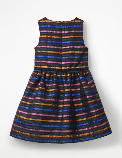 Organzakleid Mit Lurexstreifen - Lurex, Bunte Streifen Organzakleid Mit Lurexstreifen - Lurex, Bunte Streifen