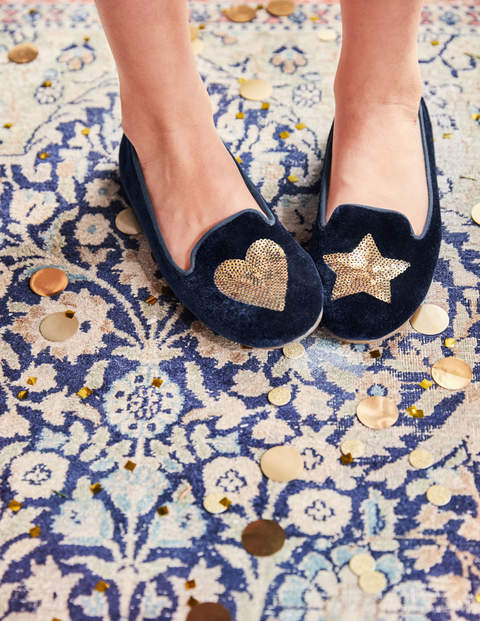 Embellished Flats - Navy Embellished Flats - Navy