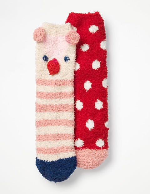 2 Pack Fluffy Socks - Polish Red 2 Pack Fluffy Socks - Polish Red