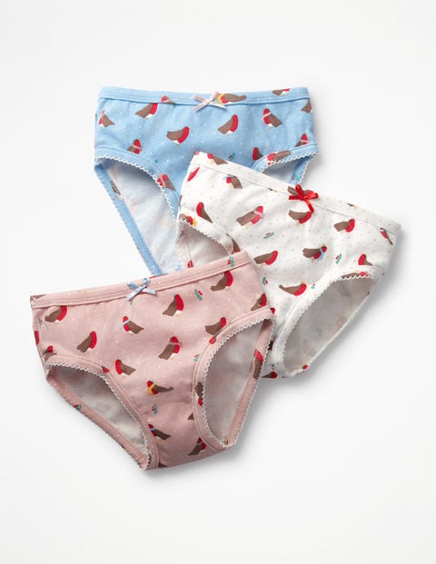 3 Pack Festive Underwear - Christmas Robins 3 Pack Festive Underwear - Christmas Robins