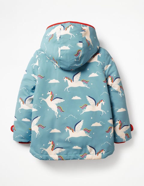 Sherpa-Lined Anorak - Blue Rainbow Unicorns Sherpa-Lined Anorak - Blue Rainbow Unicorns