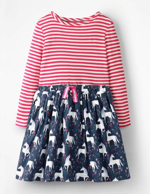 Hotchpotch Tie-Waist Dress - School Navy Unicorn Floral Hotchpotch Tie-Waist Dress - School Navy Unicorn Floral
