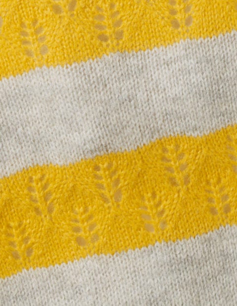Textured Stripy Sweater - Honeycomb Yellow/Grey Marl Textured Stripy Sweater - Honeycomb Yellow/Grey Marl