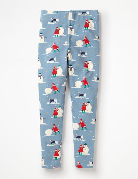 Fun Leggings - Boathouse Blue Snow Day Fun Leggings - Boathouse Blue Snow Day