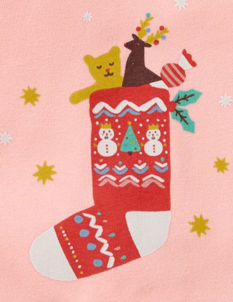 Pyjama Long Cosy - Motif Festive Fun ivoire Pyjama Long Cosy - Motif Festive Fun ivoire