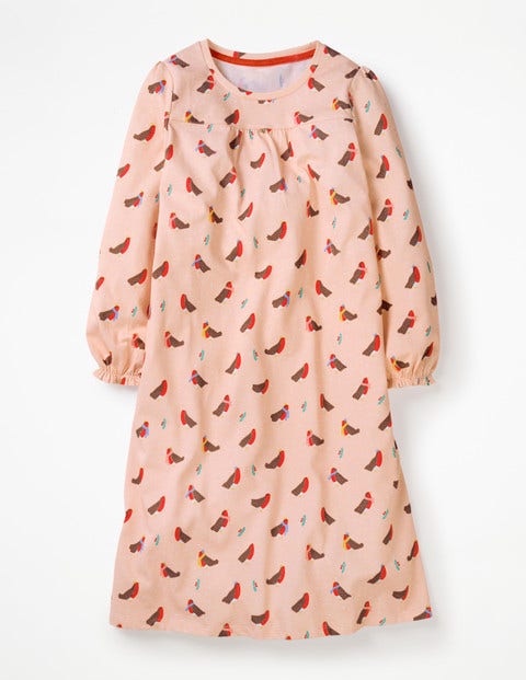 Printed Nightgown - Provence Dusty Pink Robins Printed Nightgown - Provence Dusty Pink Robins