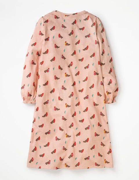 Printed Nightgown - Provence Dusty Pink Robins Printed Nightgown - Provence Dusty Pink Robins