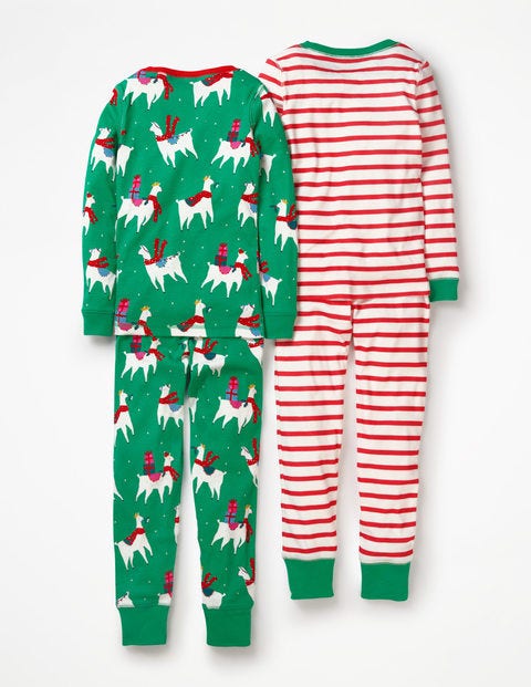 Twin Pack Long Johns - Green Pepper Fa-la-la-llamas Twin Pack Long Johns - Green Pepper Fa-la-la-llamas