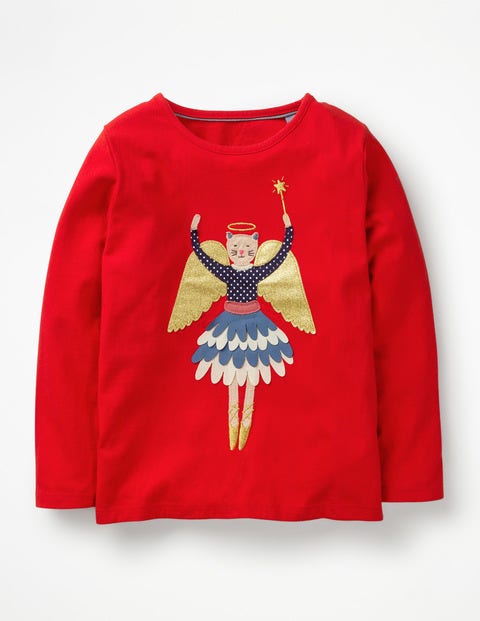 Festive Flutter T-Shirt - Polish Red Angel Festive Flutter T-Shirt - Polish Red Angel