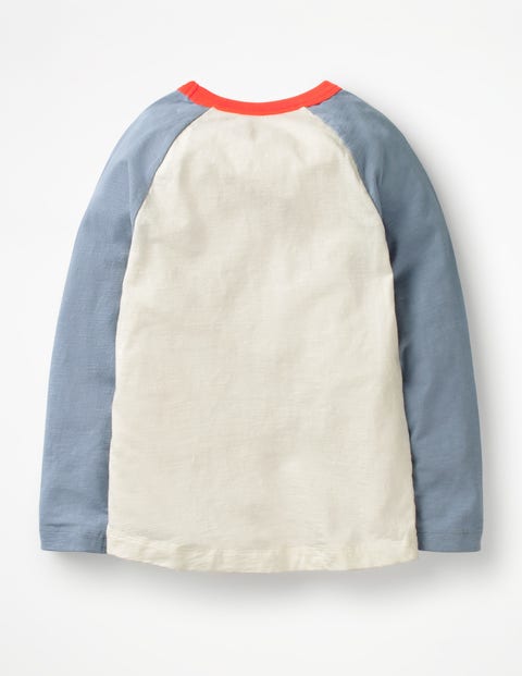 Festive Raglan T-Shirt - Ecru/Boathouse Blue Robin Festive Raglan T-Shirt - Ecru/Boathouse Blue Robin