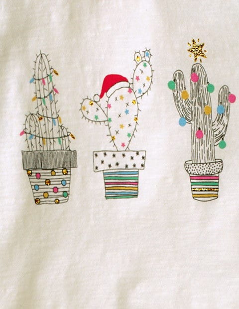 Festive Raglan T-Shirt - Ecru/Green Pepper Cacti Festive Raglan T-Shirt - Ecru/Green Pepper Cacti