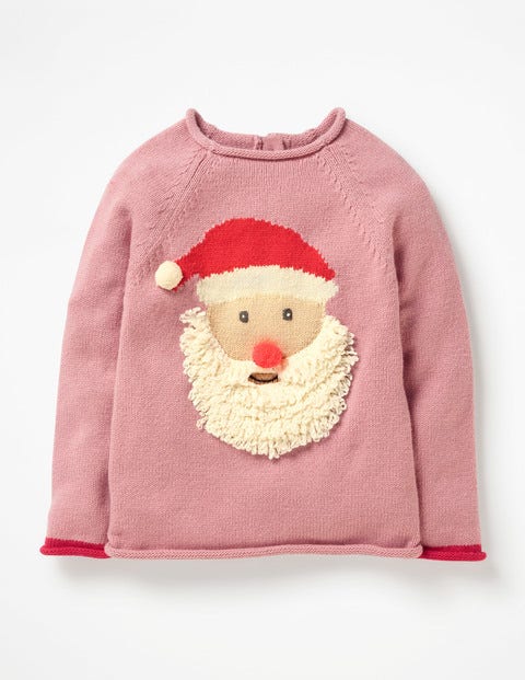 Ho Ho Ho Jumper - Vintage Pink Father Christmas Ho Ho Ho Jumper - Vintage Pink Father Christmas