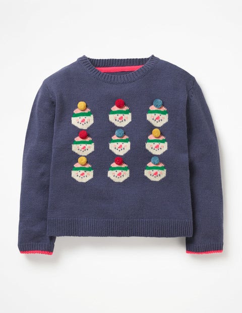 Snowman Jumper - Prussian Blue Snowmen Snowman Jumper - Prussian Blue Snowmen