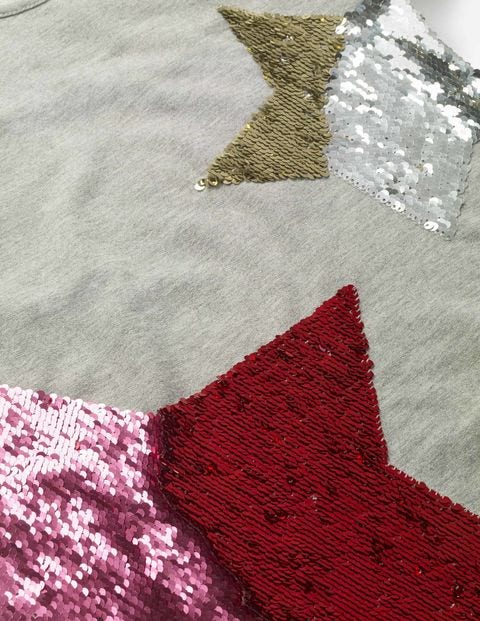 Colour-Change Sequin Tee Dress - Grey Marl/Rainbow Sequins Colour-Change Sequin Tee Dress - Grey Marl/Rainbow Sequins