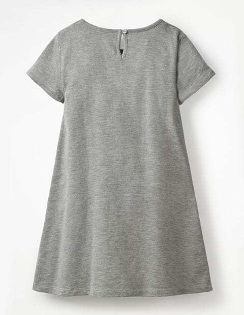 Colour-Change Sequin Tee Dress - Grey Marl/Rainbow Sequins Colour-Change Sequin Tee Dress - Grey Marl/Rainbow Sequins