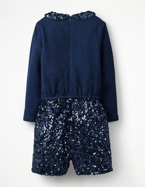Einteiler Aus Jersey Mit Pailletten - Navy/Navy, Pailletten Einteiler Aus Jersey Mit Pailletten - Navy/Navy, Pailletten