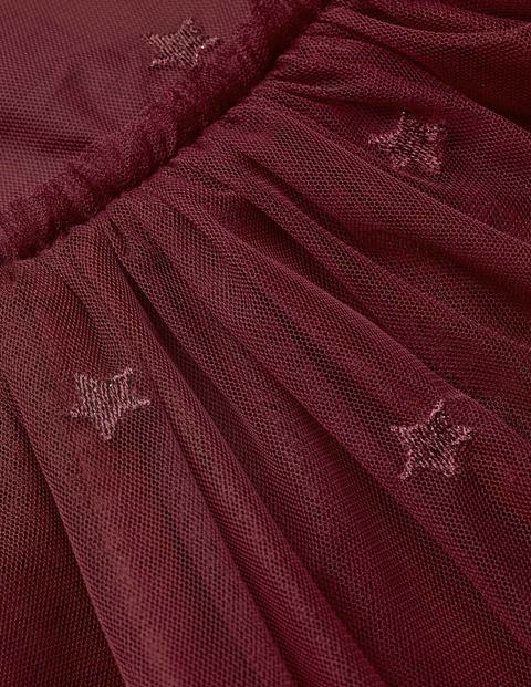 Star Tulle Party Dress - Deep Red Star Tulle Party Dress - Deep Red