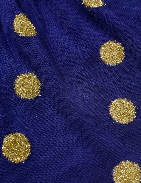 Metallic Spot Knitted Dress - Prussian Blue/Gold Spots Metallic Spot Knitted Dress - Prussian Blue/Gold Spots