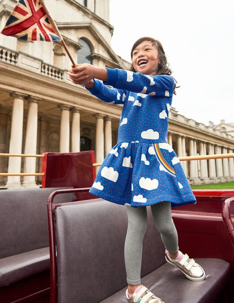 Cosy Sweatshirt Dress - Blue Love Clouds Cosy Sweatshirt Dress - Blue Love Clouds