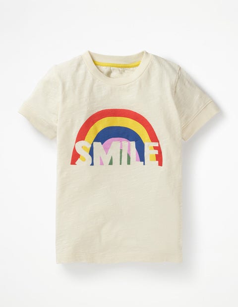 Fun Graphic T-Shirt - Ivory Smile Fun Graphic T-Shirt - Ivory Smile
