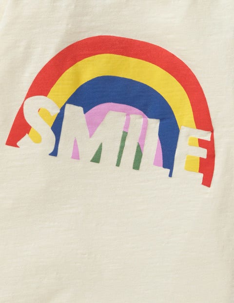 Fun Graphic T-Shirt - Ivory Smile Fun Graphic T-Shirt - Ivory Smile