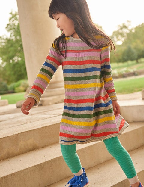 Reversible Jersey Dress - Rainbow Multistripe Reversible Jersey Dress - Rainbow Multistripe