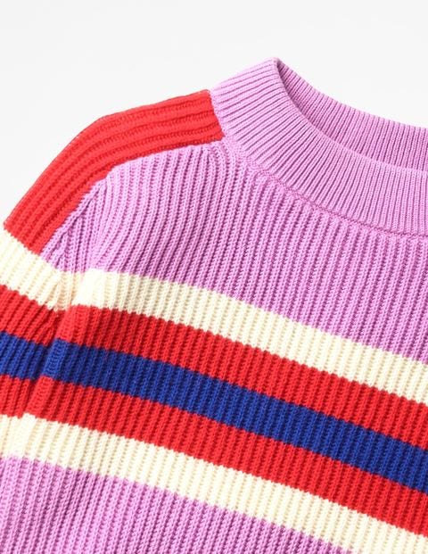 Colourful Knitted Sweater - Lilac Pink Colourful Knitted Sweater - Lilac Pink