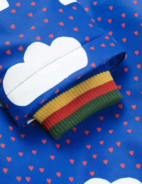 Jersey-Lined Anorak - Blue Love Clouds Jersey-Lined Anorak - Blue Love Clouds