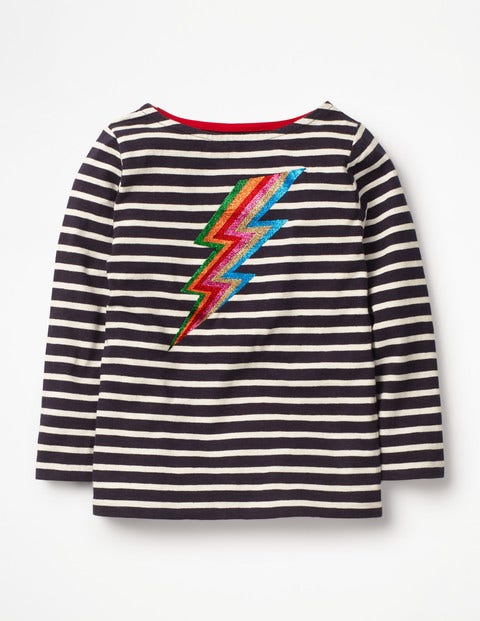 Bold And Bright Breton - Ivory/School Navy Lightning Bold And Bright Breton - Ivory/School Navy Lightning