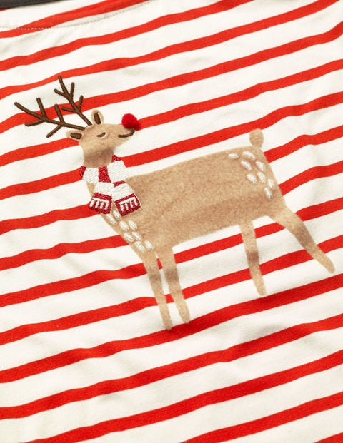 Bold And Bright Breton - Ivory/Post Box Red Reindeer Bold And Bright Breton - Ivory/Post Box Red Reindeer