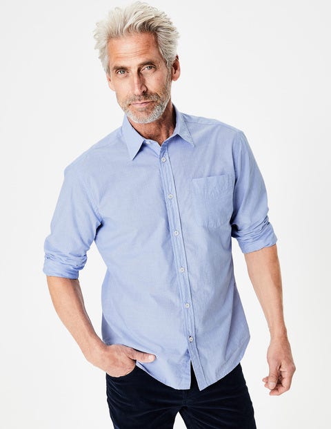 Poplin Shirt - Blue End on End Poplin Shirt - Blue End on End