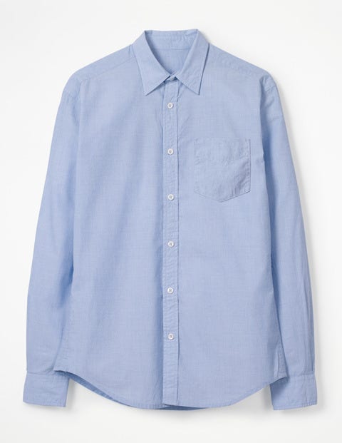 Poplin Shirt - Blue End on End Poplin Shirt - Blue End on End