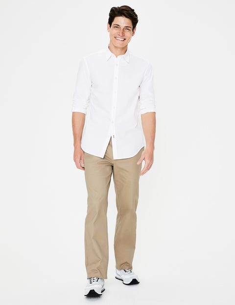 Slim Fit Poplin Shirt - White Slim Fit Poplin Shirt - White