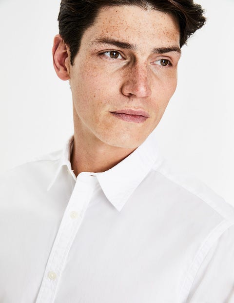 Slim Fit Poplin Shirt - White Slim Fit Poplin Shirt - White
