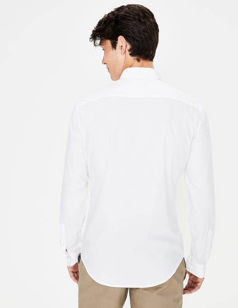 Slim Fit Poplin Shirt - White Slim Fit Poplin Shirt - White