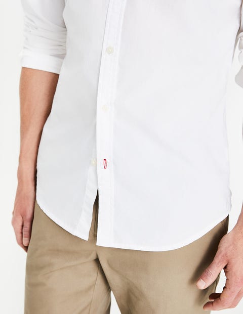 Slim Fit Poplin Shirt - White Slim Fit Poplin Shirt - White
