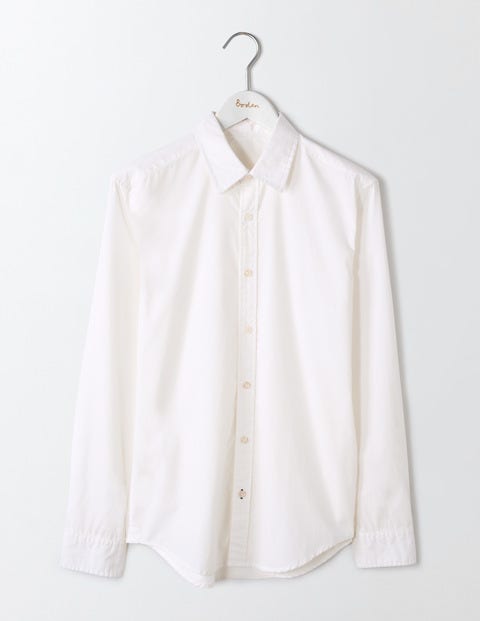 Slim Fit Poplin Shirt - White Slim Fit Poplin Shirt - White